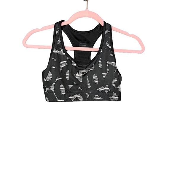 Nike Athletic Bra Sports Bra Size Small No Padding Dri Fit Letter Pattern - Picture 1 of 7